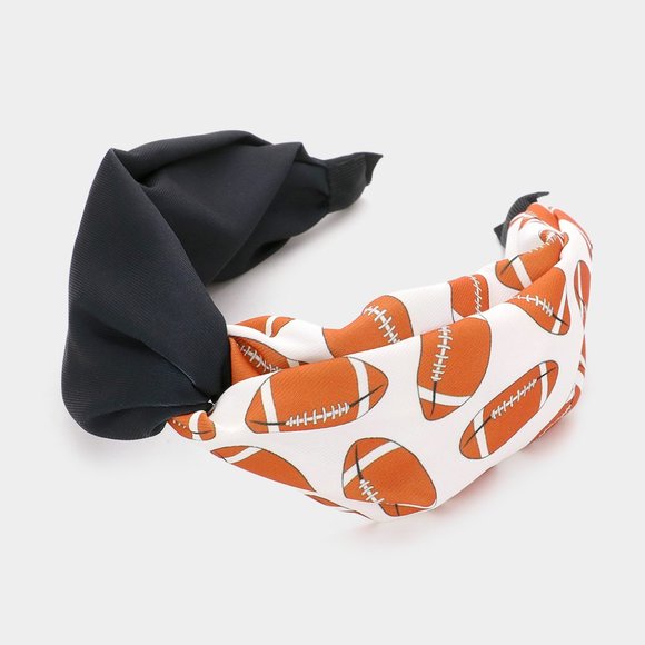 Score a Fashion Touchdown with Our Football Patterned Headband - Picture 2 of 2